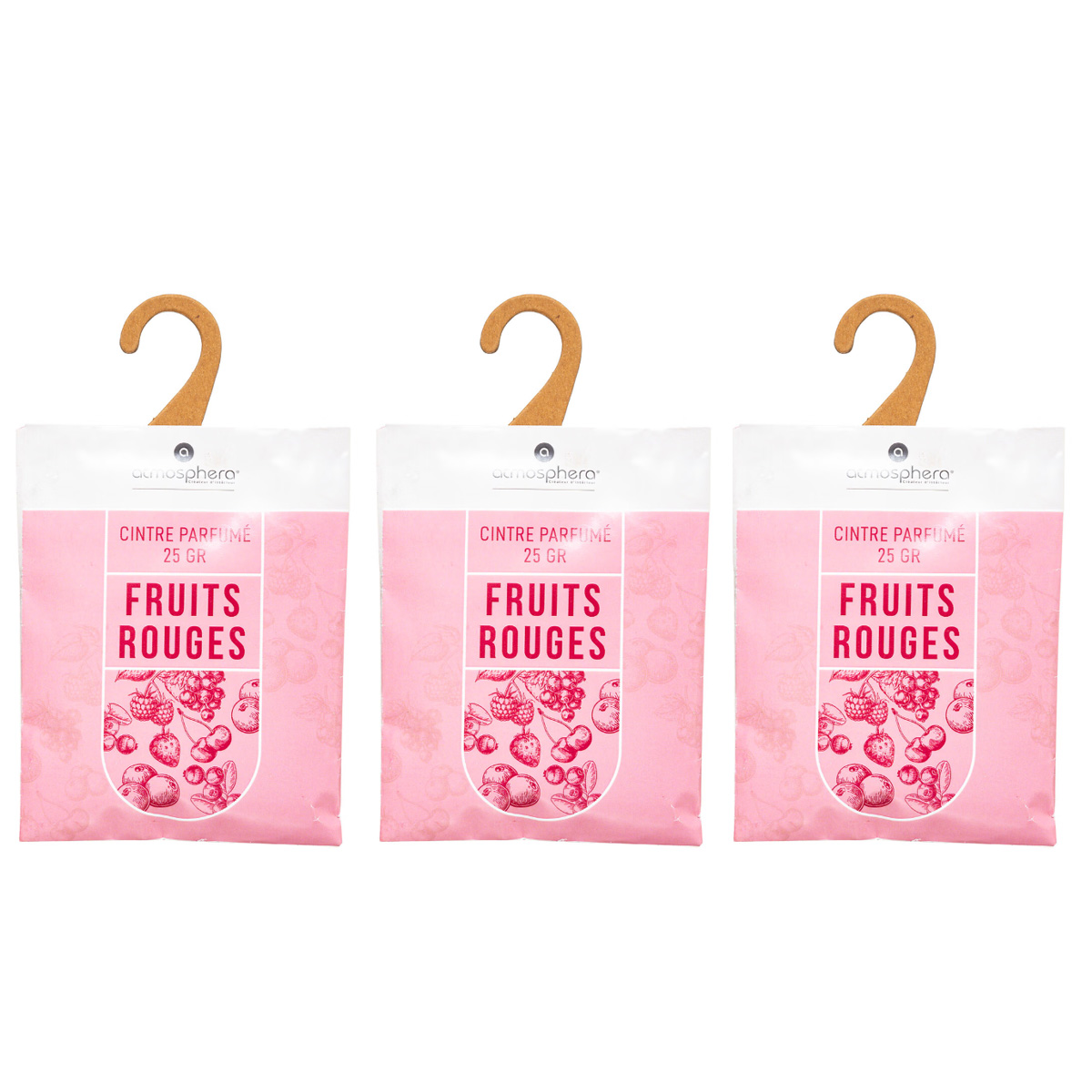 AIR FRESHNER IN HANGER RED FRUIT 3PCS