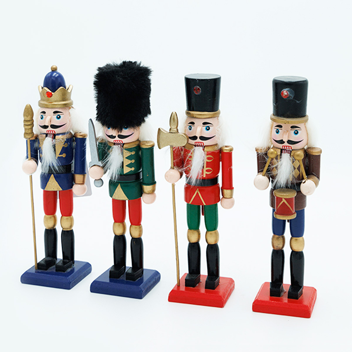 ΧΡΙΣΤΟΥΓΕΝΝΙΑΤΙΚΟΣ ΣΕΤ ΚΑΡΥΟΘΡΑΥΣΤΗ ΚΟΚΚΙΝΟ ΠΡΑΣΙΝΟ ΜΠΛΕ 4TMX  5X18CM