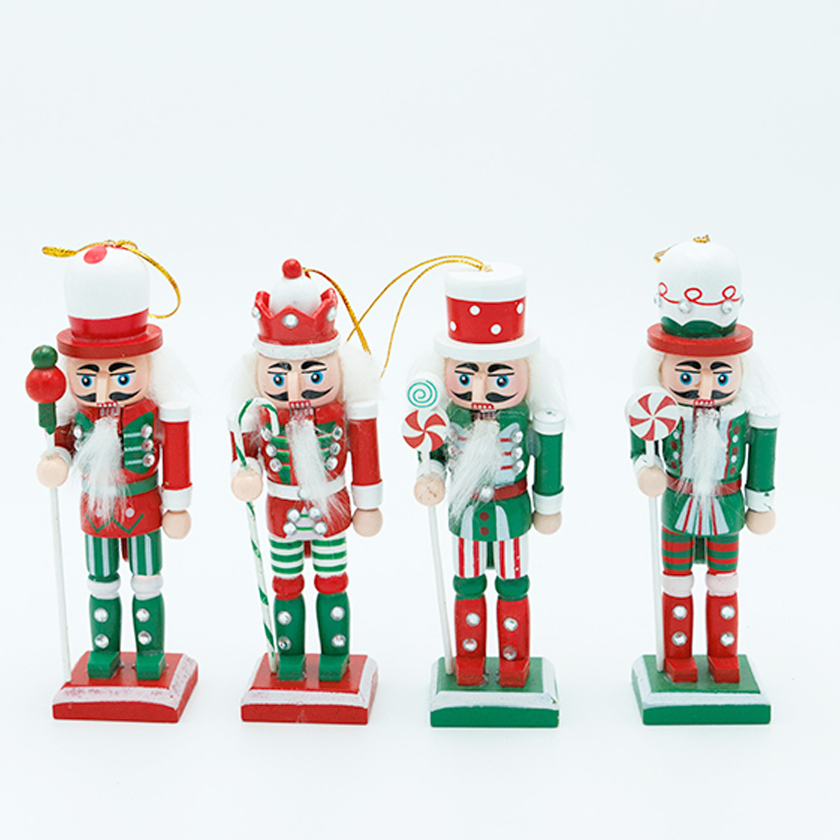 ΧΡΙΣΤΟΥΓΕΝΝΙΑΤΙΚΟΣ ΣΕΤ ΚΑΡΥΟΘΡΑΥΣΤΗΣ ΚΟΚΚΙΝΟ ΠΡΑΣΙΝΟ CANDY 4TMX, 5X13CM