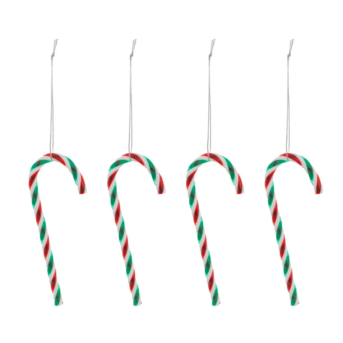 CHRISTMAS HANGING STICKS MULTICOLOR 12CM 4PCS