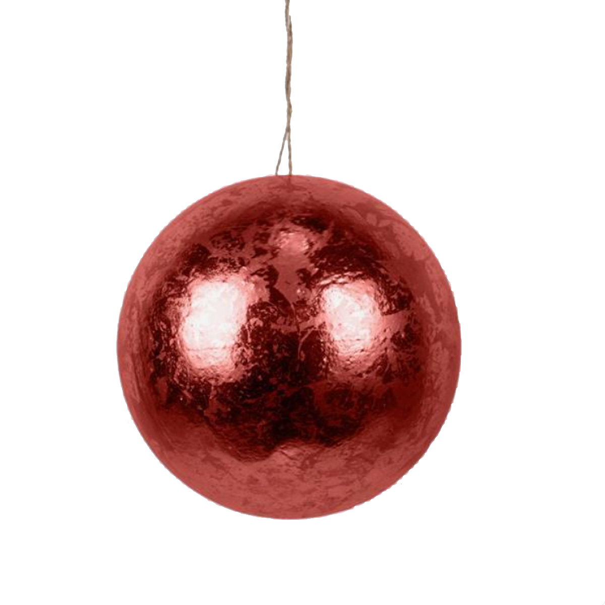 CHRISTMAS BALL, METALLIC RED