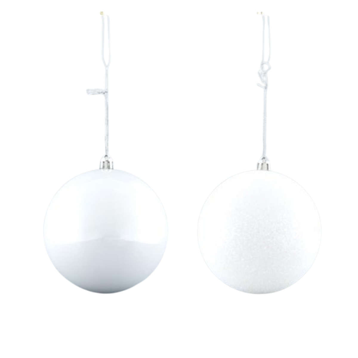 CHRISTMAS PLASTIC BALLS 6PCS