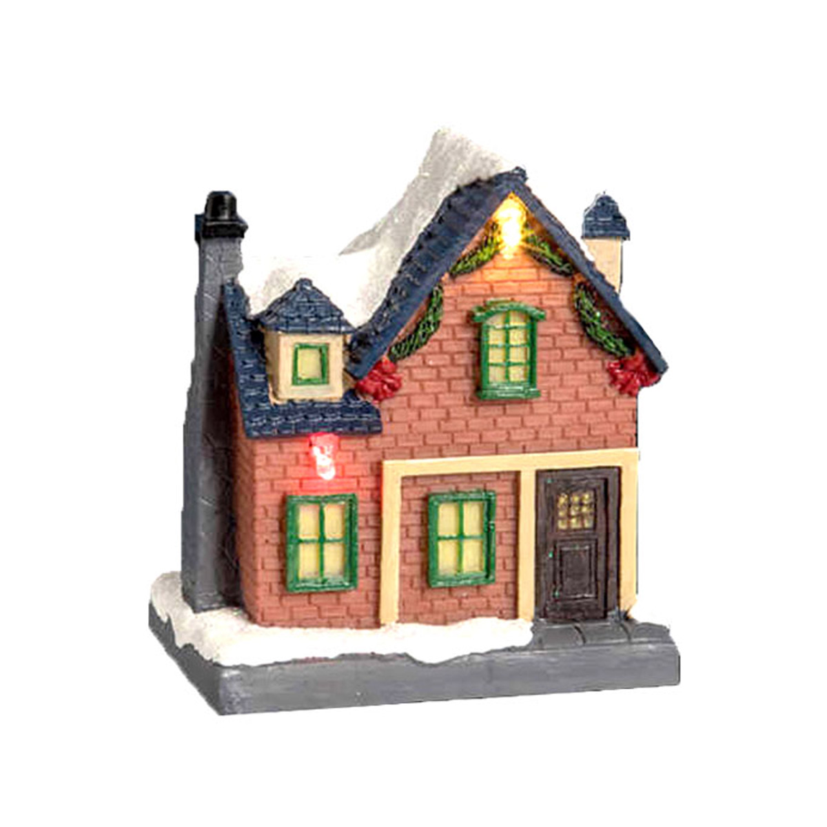 CHRISTMAS HOUSE WITH LIGHT L.9,5XP.6,5XH.10 CM