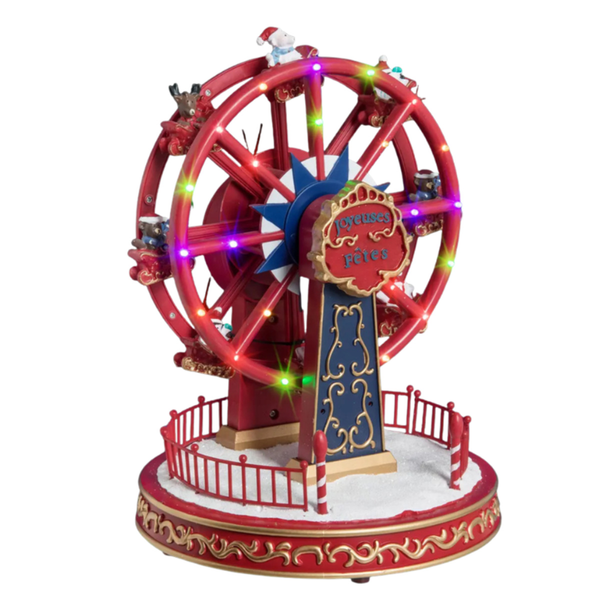 CHRISTMAS CAROUSEL WITH LED LIGHTING, MUSIC AND MOVEMENT