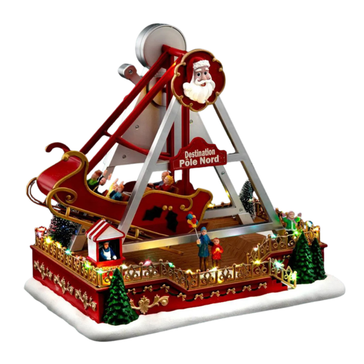 CHRISTMAS VILLAGE HANGING SLIDE 41 LED + TRANSFORMER