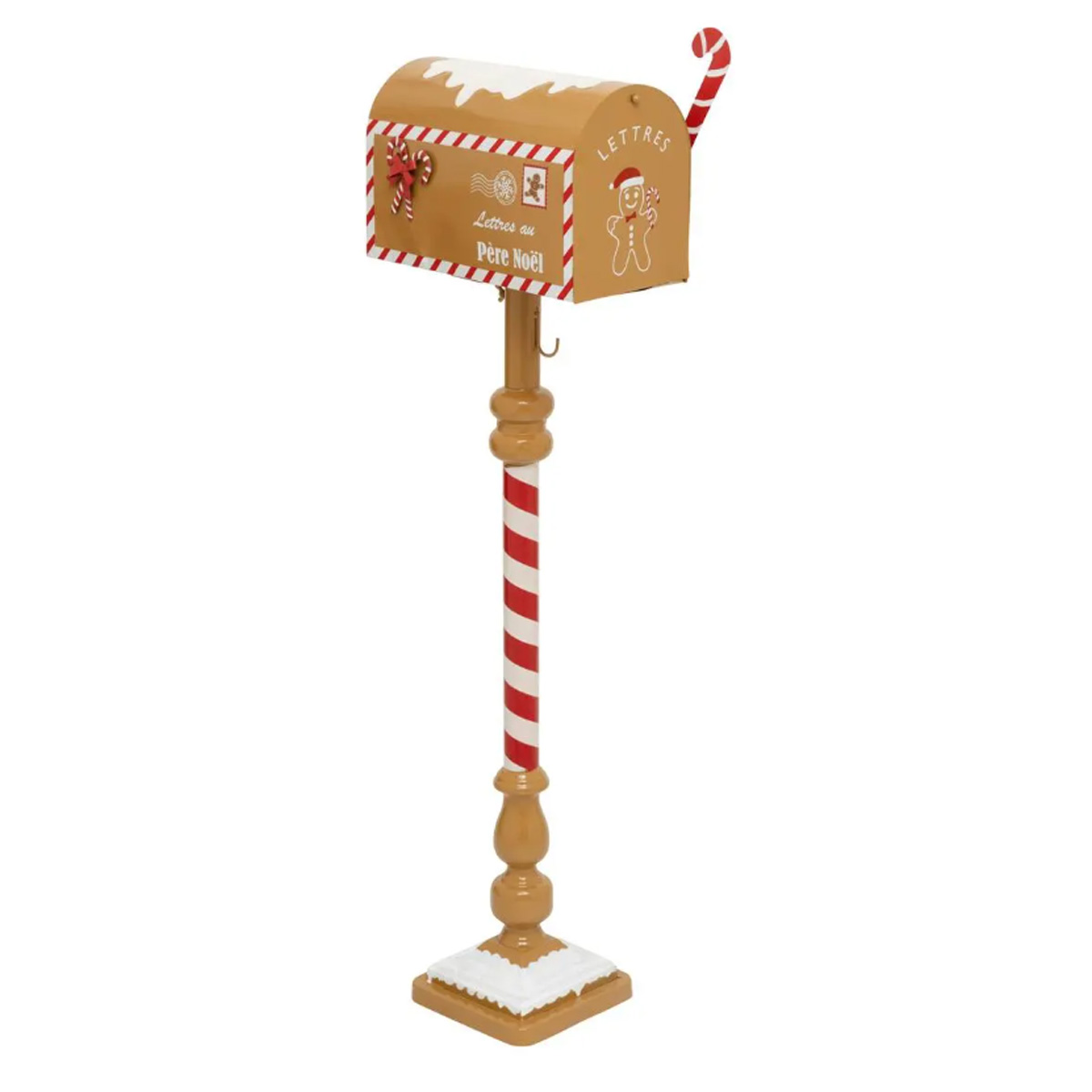 CHRISTMAS MAILBOX METAL BROWN COLOR H.100 CM