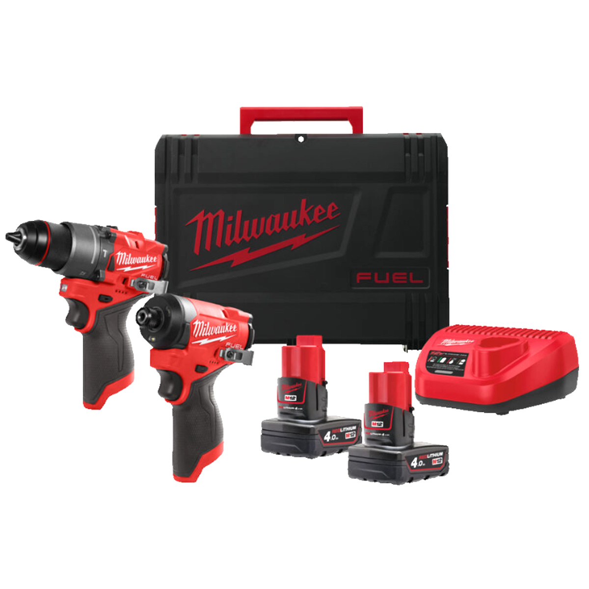MILWAUKEE IMPACT DRILL & PULSE SCREWDRIVER SET M12FPP2A-402X