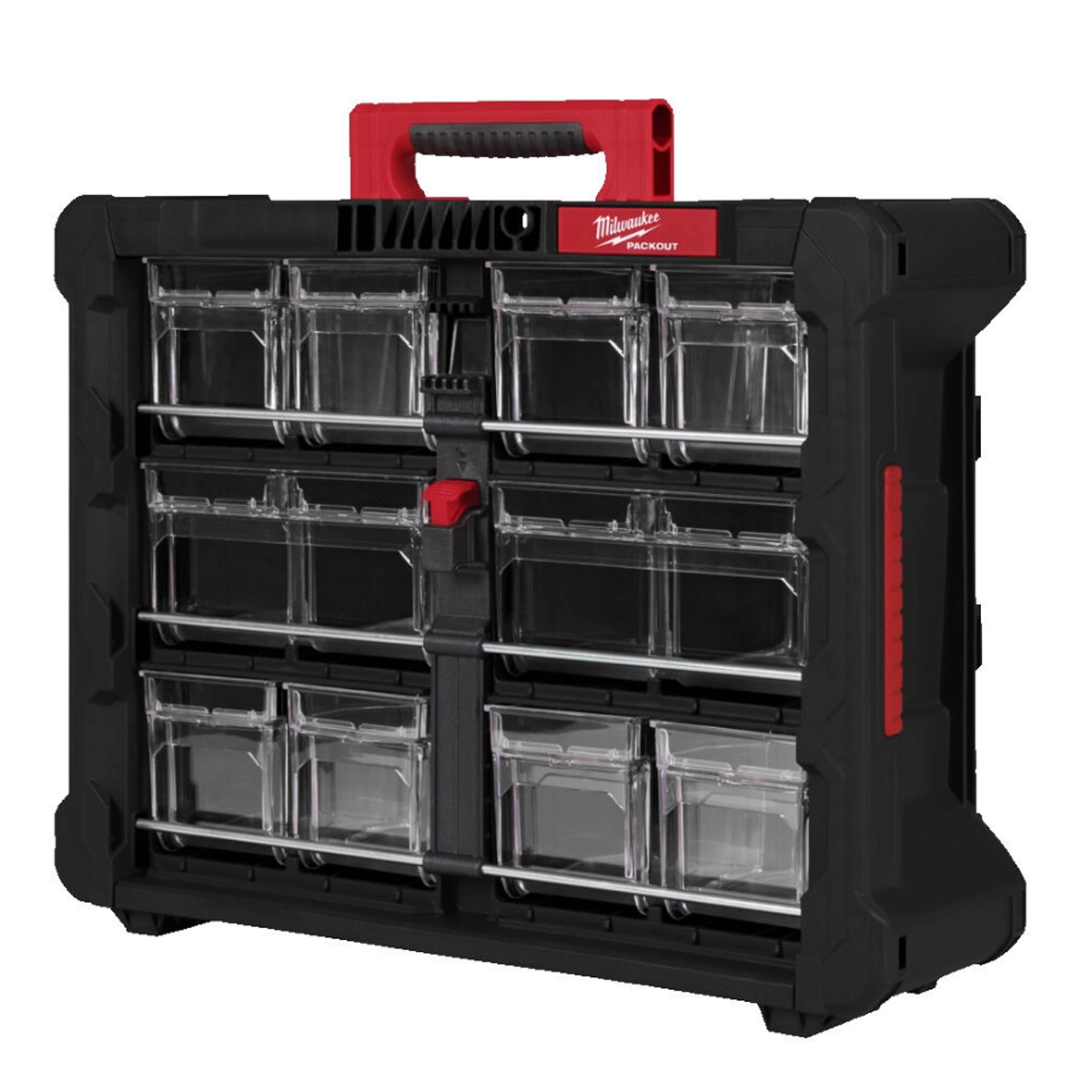 MILWAUKEE PACKOUT CIGARETTE BOX WITH TILTING CONTAINERS AND DIVIDERS (174091)