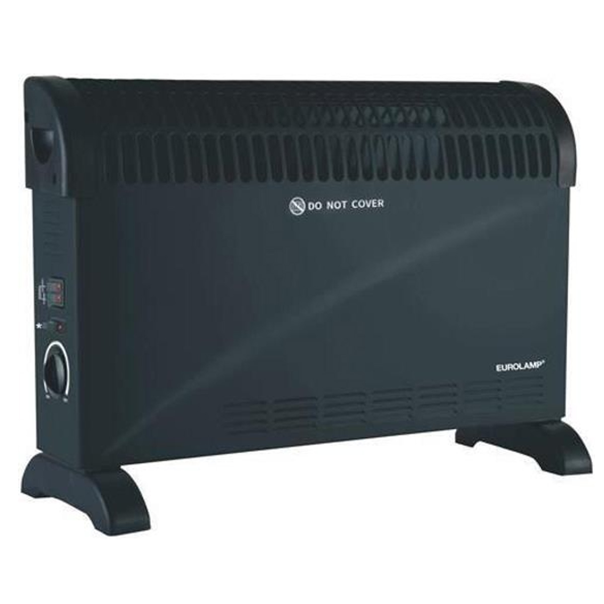 EUROLAMP CONVECTOR RADIATOR BLACK WITH TURBO 2000W