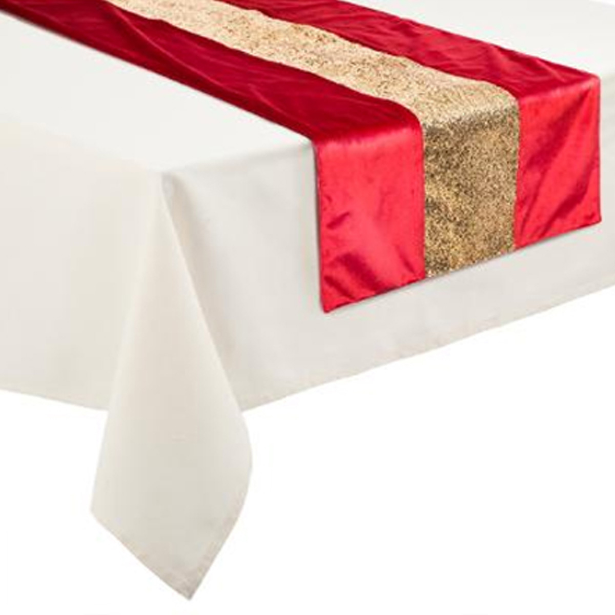 ΧΡΙΣΤΟΥΓΕΝΙΑΤΙΚΟ RUNNER 150X45CM ΚΟΚΚΙΝΟ ΜΕ ΧΡΥΣΗ ΓΡΑΜΜΗ