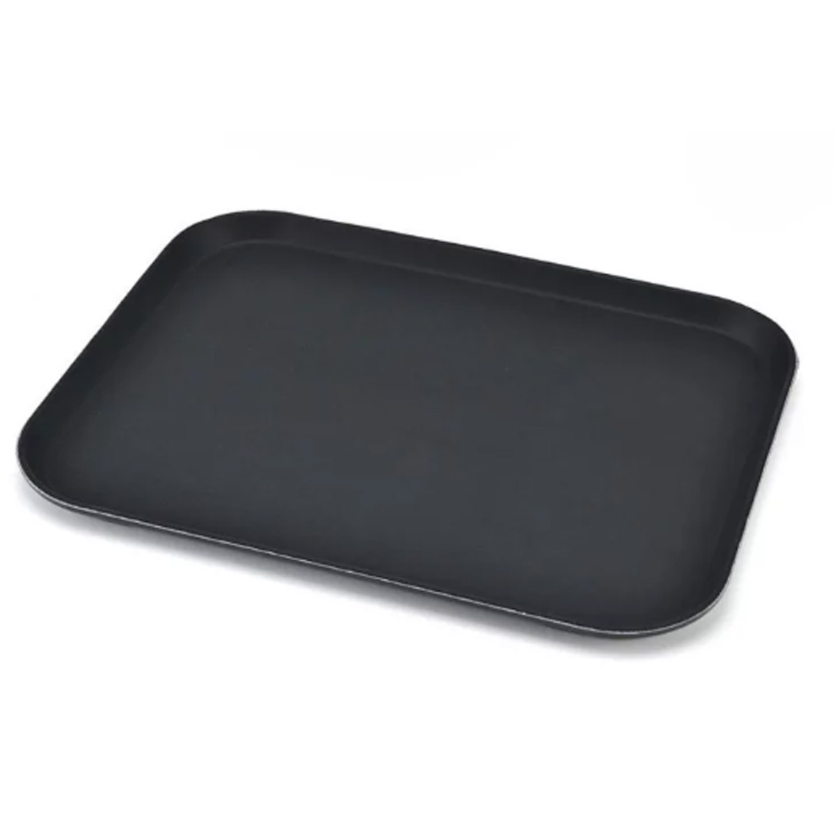 NON-SLIP SERVING TRAY RECTANGULAR BLACK 46X36CM