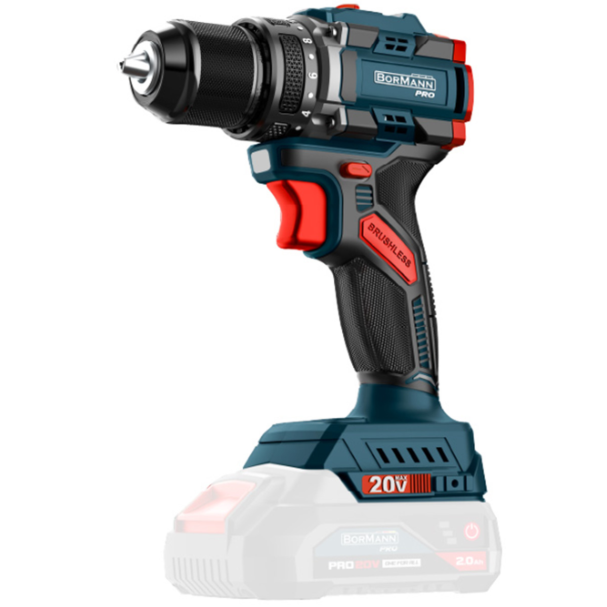 BORMANN PRO COMPACT BRUSHLESS 20V 2-SPEED BATTERY IMPACT DRILL BBP5400