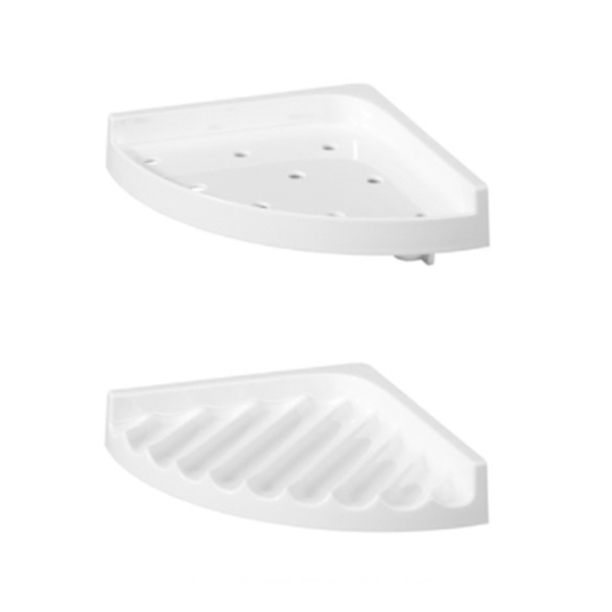 CORNER BATHROOM SHELF 18X18 6.5CM PLASTIC WHITE