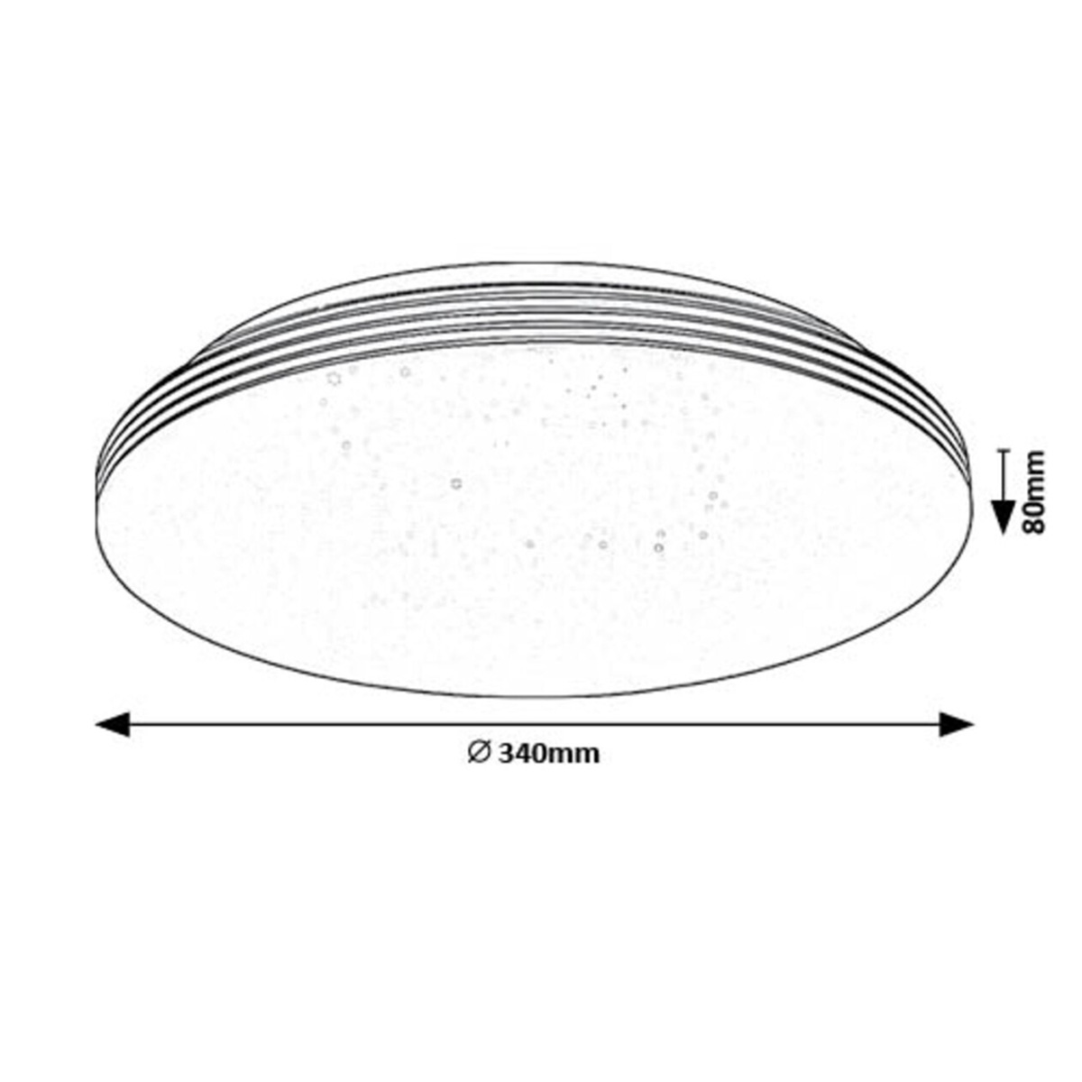 OSCAR2 CIRCULAR CEILING LIGHT 18W SILVER WITH STAR - Image 2