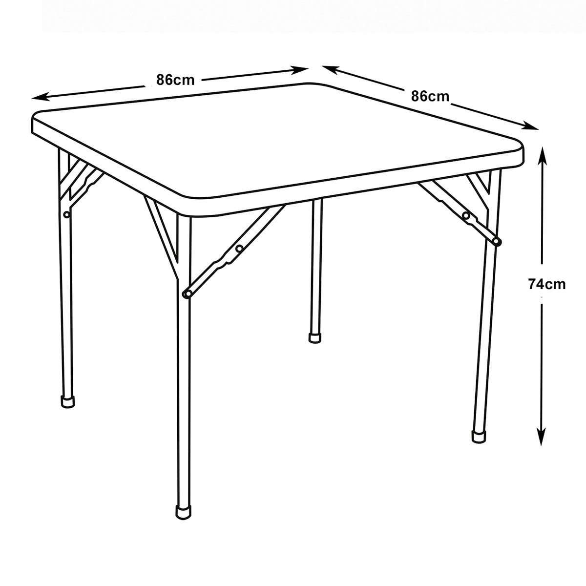 L.H GARDEN ΑΝΑΔΙΠΛΟΥΜΕΝΟ ΠΛΑΣΤΙΚΟ ΤΡΑΠΕΖΙ ΤΕΤΡΑΓΩΝΟ 86Χ86Χ74CM - Image 3