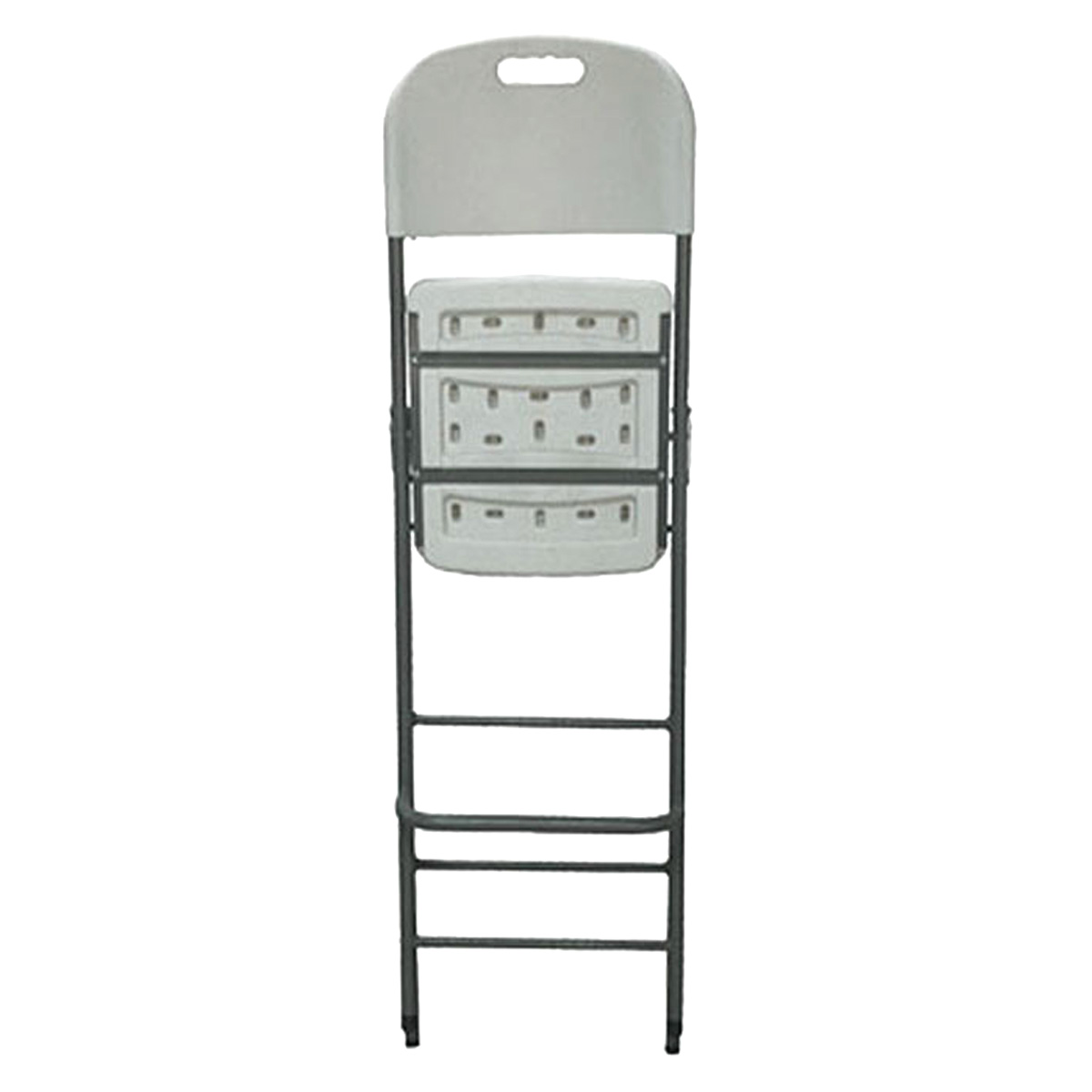 L.H GARDEN ΑΝΑΔΙΠΛΟΥΜΕΝΗ ΚΑΡΕΚΛΑ ΠΛΑΣΤΙΚΗ 50X45X88CM ΑΣΠΡΗ - Image 2