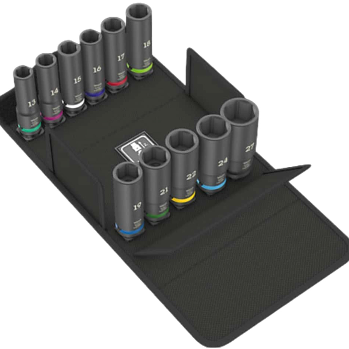 WERA TOOLS 8790 1/2" SOCKET SET COLOR CODED 11 PIECES