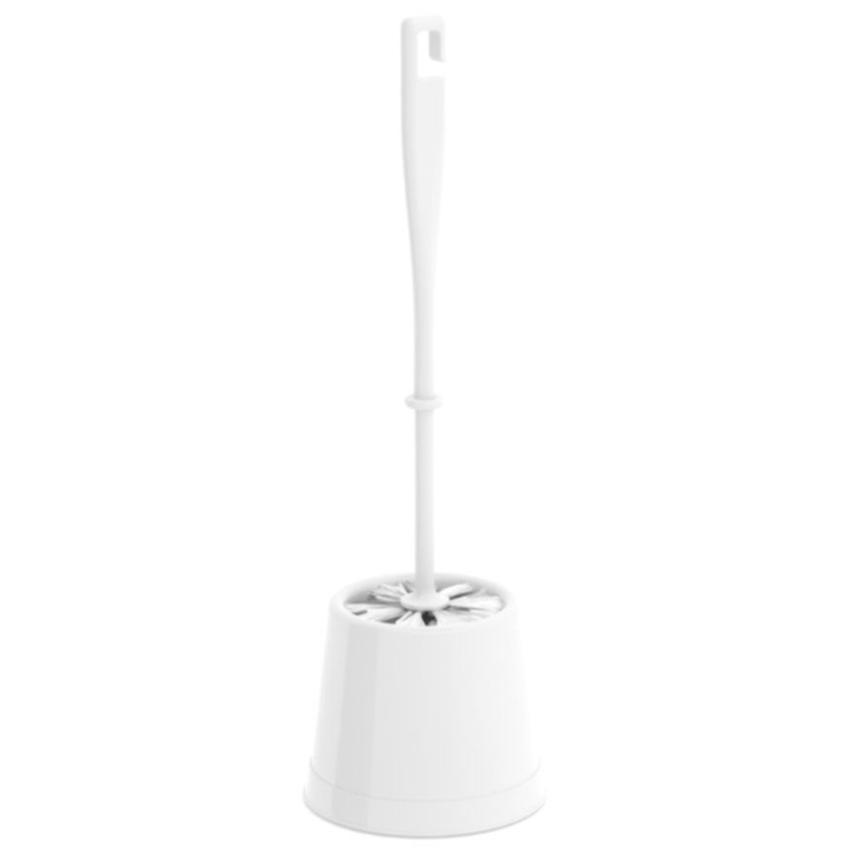 WHITE PLASTIC TOILET BRUSH