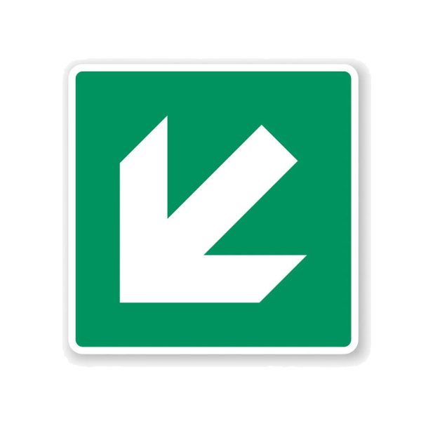 RESCUE SIGN PVC 200X200MM 