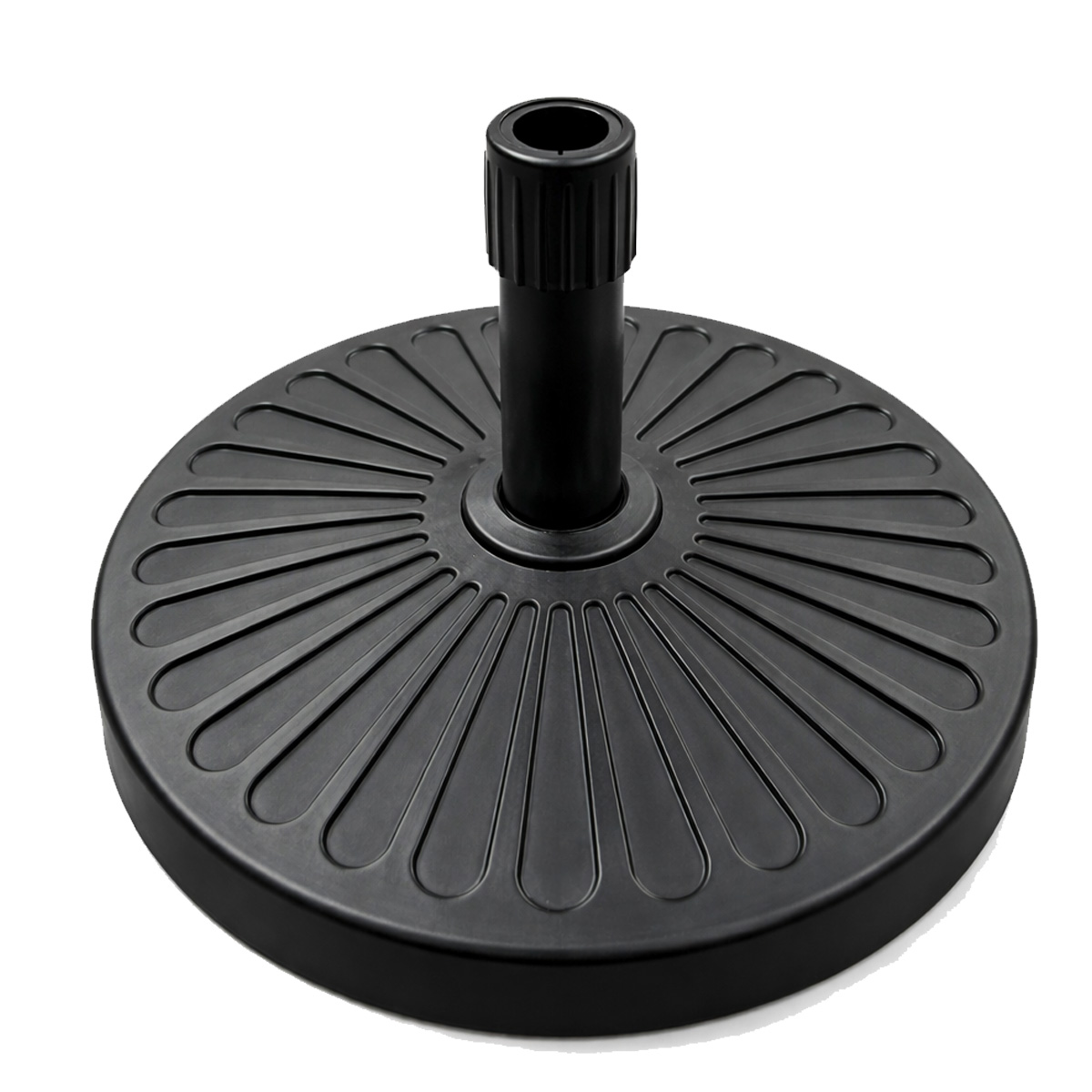 L.H GARDEN ROUND CEMENT UMBRELLA BASE BLACK 47.5CM 18KG