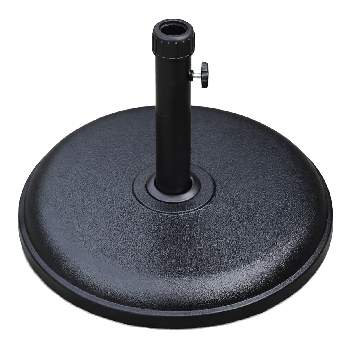 L.H GARDEN ROUND CEMENT UMBRELLA BASE BLACK 50CM 25KG