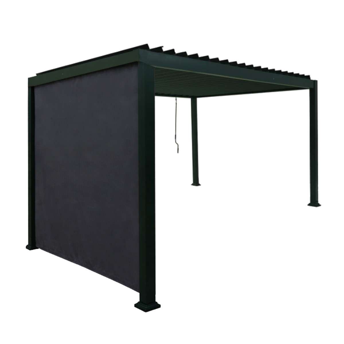 L.H GARDEN SIDE COVER FOR ALUMINUM AWNING BLACK