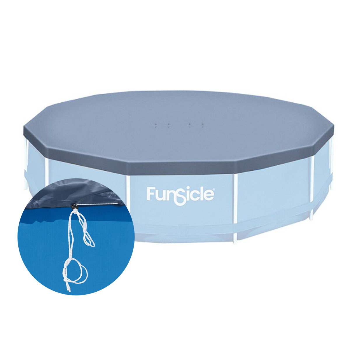 FUNSICLE METAL POOL COVER GREY