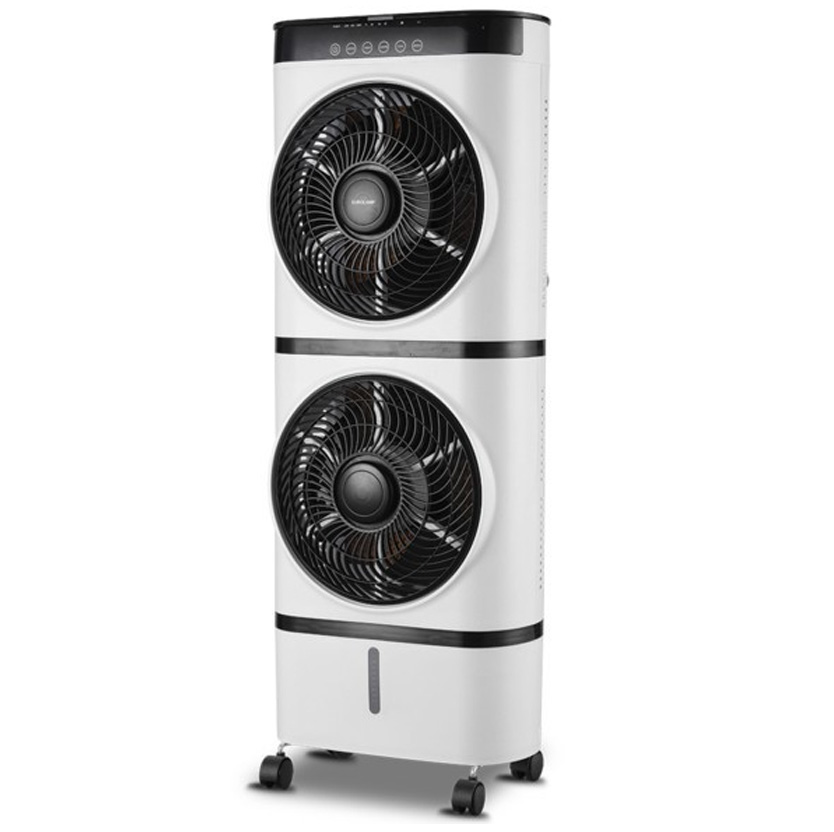 EUROLAMP AIR COOLER DOUBLE WHITE-BLACK 7L 125W WITH REMOTE CONTROL