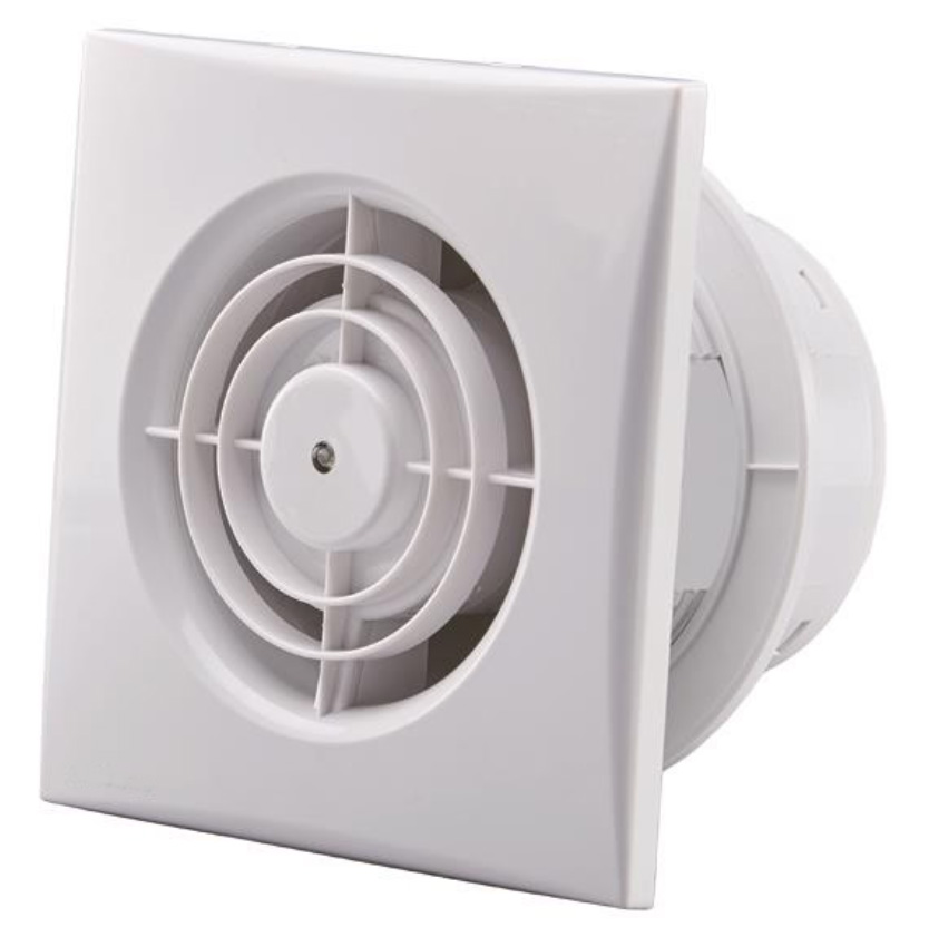 EUROLAMP ULTRA THIN PANEL BATHROOM EXTRACTOR FAN Φ10 12W WHITE