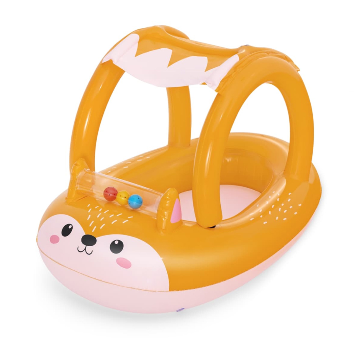 BESTWAY SPLASH FRIENDLY FOX KIDS INFLATABLE BOAT WITH SUN SHADE 94X66CM