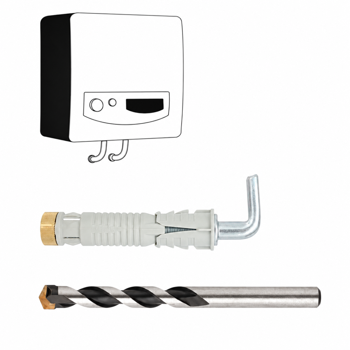 FRIULSIDER FX VERTICAL SANITARY INSTALLATION SET EUROBLISTER 4 PCS