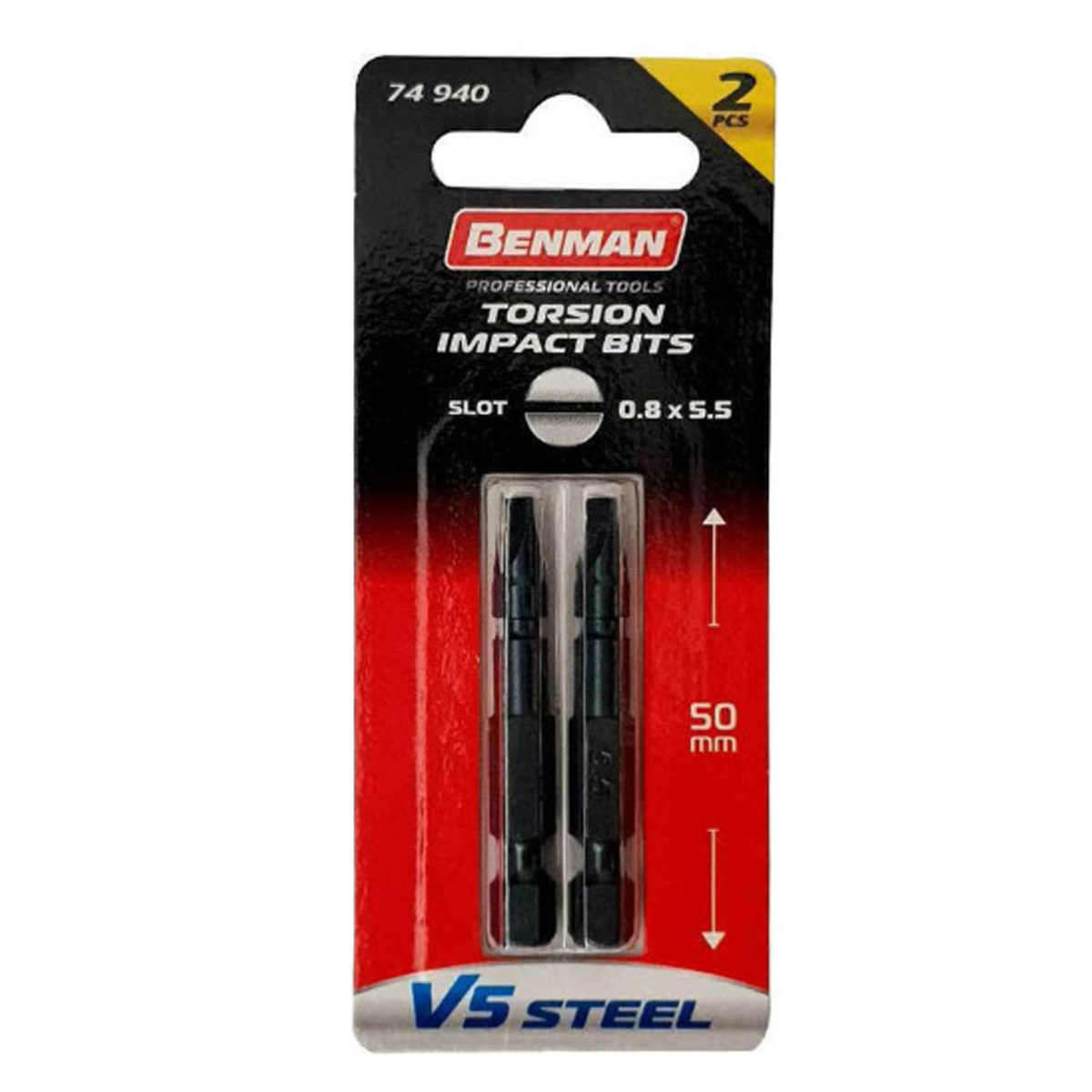 BENMAN STRAIGHT NOSE 0.8 X 5.5 X 50MM (2PCS)