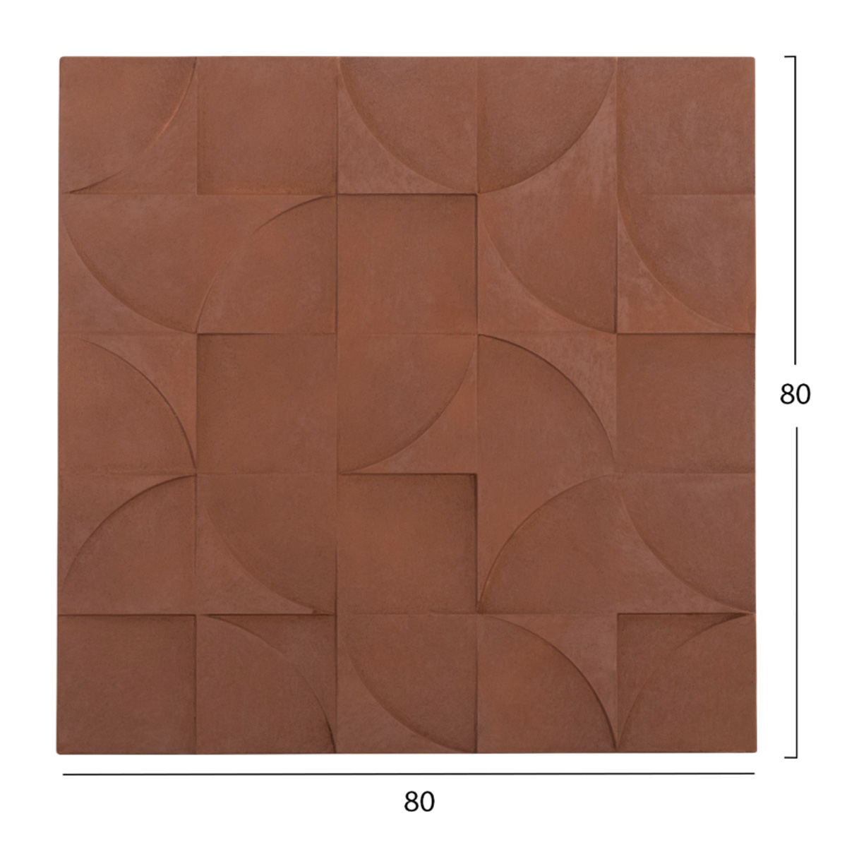 SANTORINI HM4524 MDF WALL ART BROWN 80X5X80HCM - Image 2