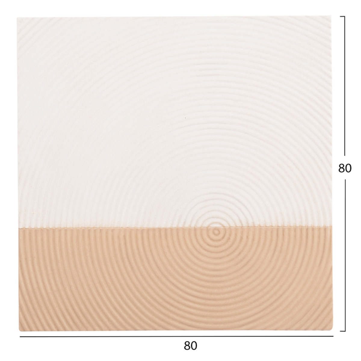 SANTORINI HM4519 MDF WALL ART OFF-WHITE/BROWN 80X80CM - Image 2