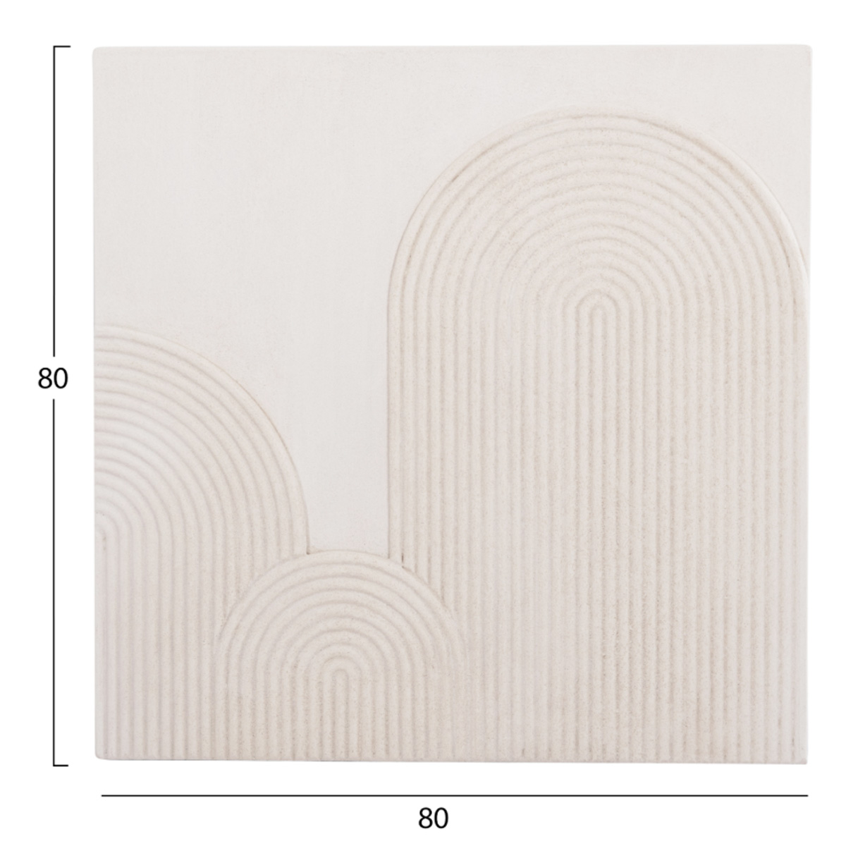SANTORINI HM4517 MDF WALL ART OFF-WHITE 80X4,5X80HCM - Image 2