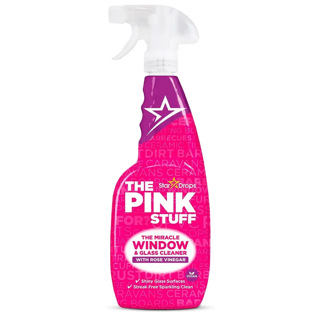 THE PINK STUFF GLASS CLEANER WITH ROSE VINEGAR 750ML