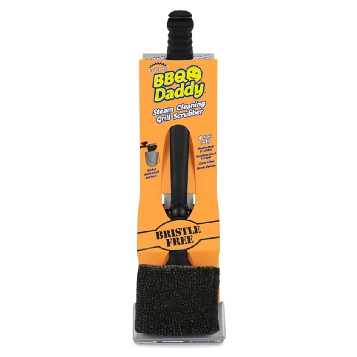 SCRUB DADDY BBQ SCRUBBER WITH HANDLE BLACK