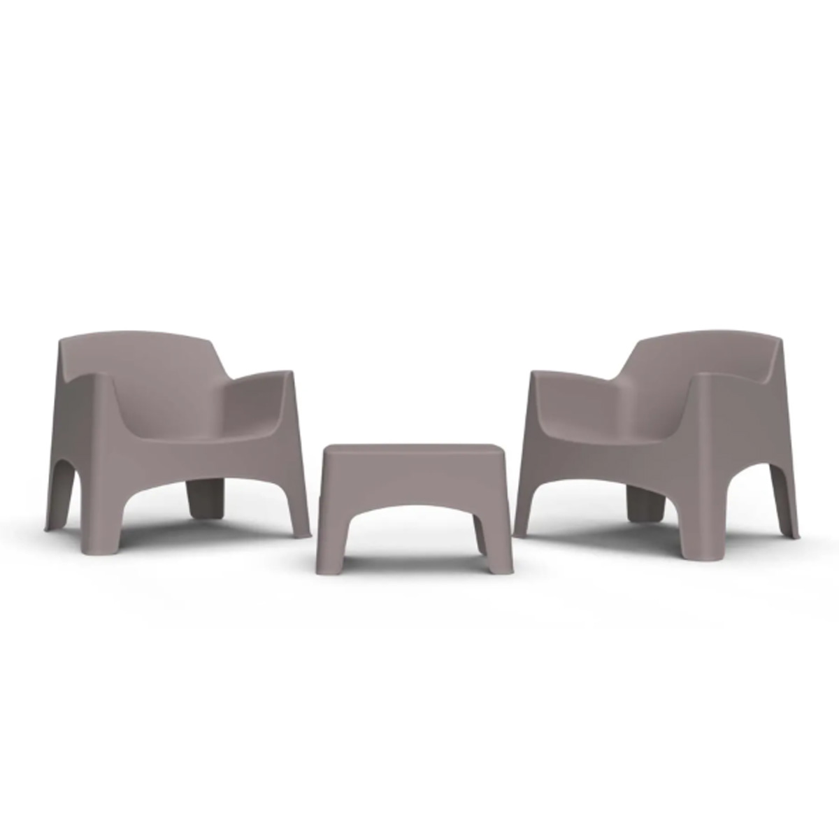 BICA IBIZA TAUPE GARDEN ARMCHAIR SET WITH TABLE