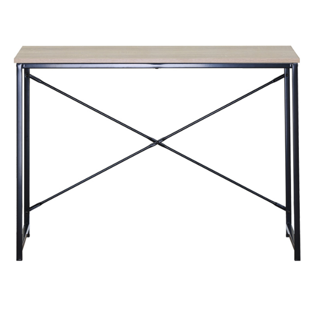 PAKOWORLD BAILON METAL WORK DESK BLACK/OAK 100X40X70CM