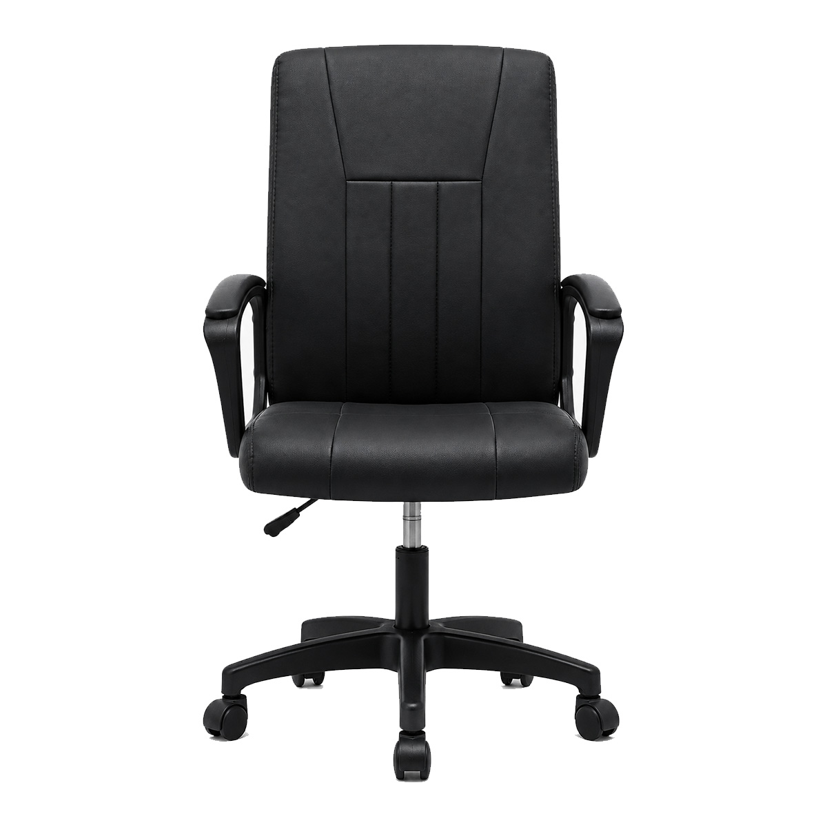 OFFICE CHAIR NIM BLACK PVC-BLACK FRAME & NYLON BASE HM1200.01