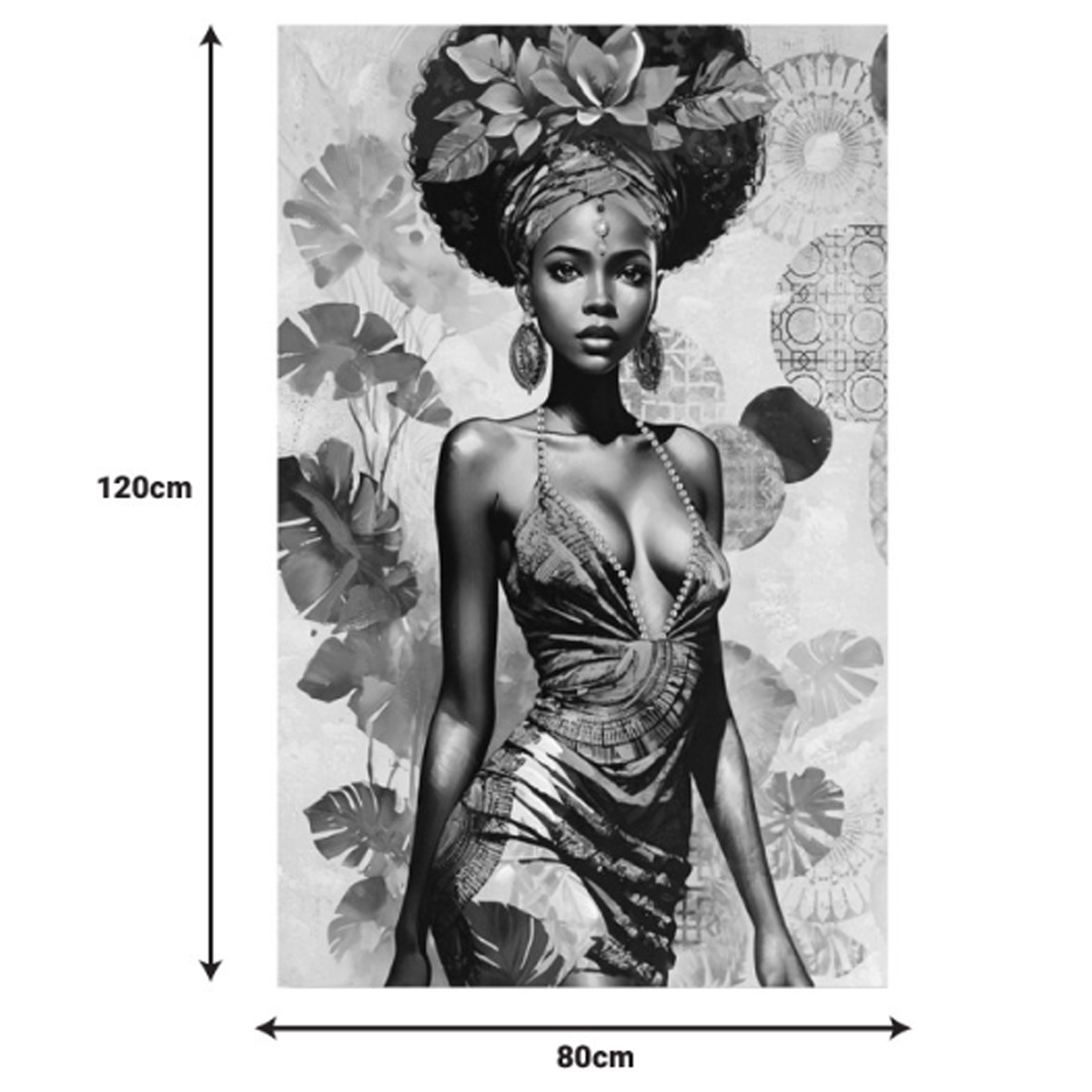 PAKOWORLD GEORGINA 3D INART CANVAS PAINTING 80X3X120CM - Image 2