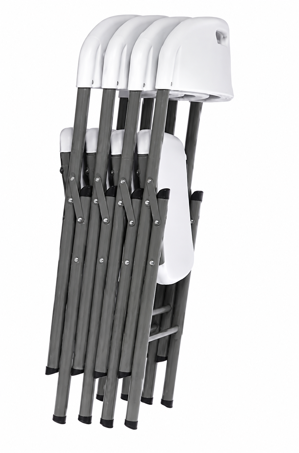 L.H GARDEN FOLDING CHAIR PLASTIC 50X45X88CM WHITE - Image 5