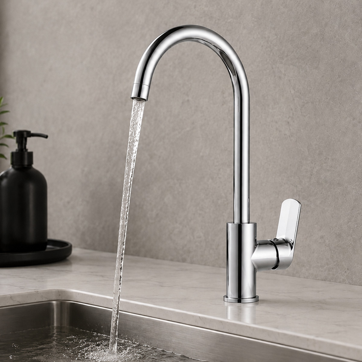 L.H SANITARY ECO LINE KITCHEN MIXER TAP CHROME - Image 2