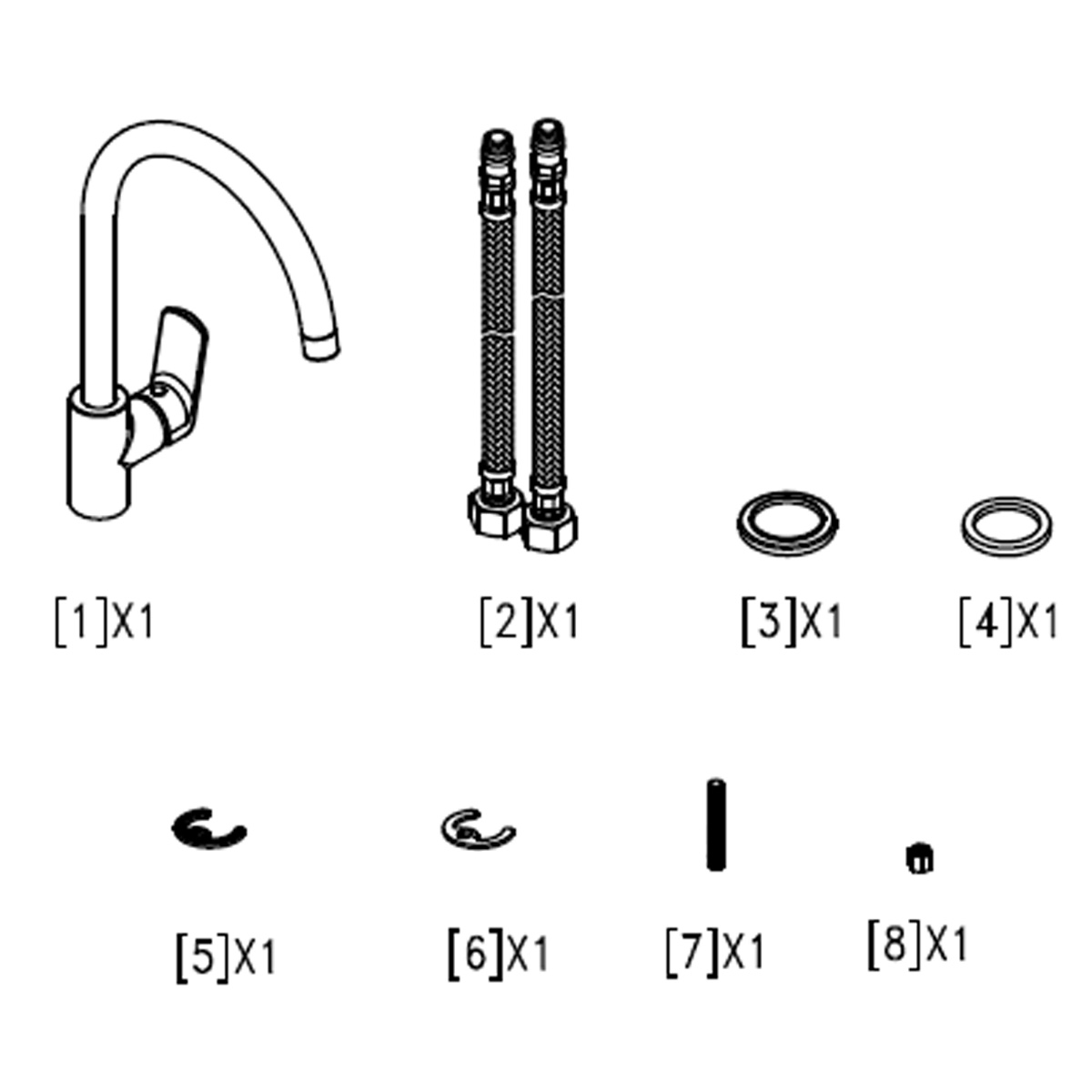 L.H SANITARY ECO LINE KITCHEN MIXER TAP CHROME - Image 4