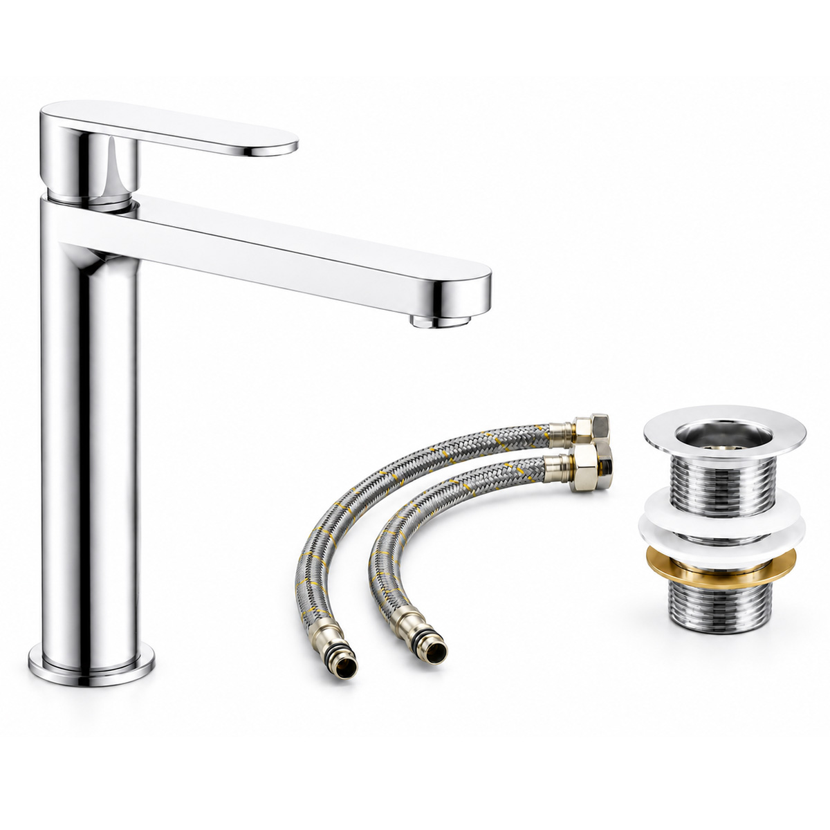 L.H SANITARY FLOW LINE TALL BASIN MIXER TAP 752B1 CHROME - Image 2