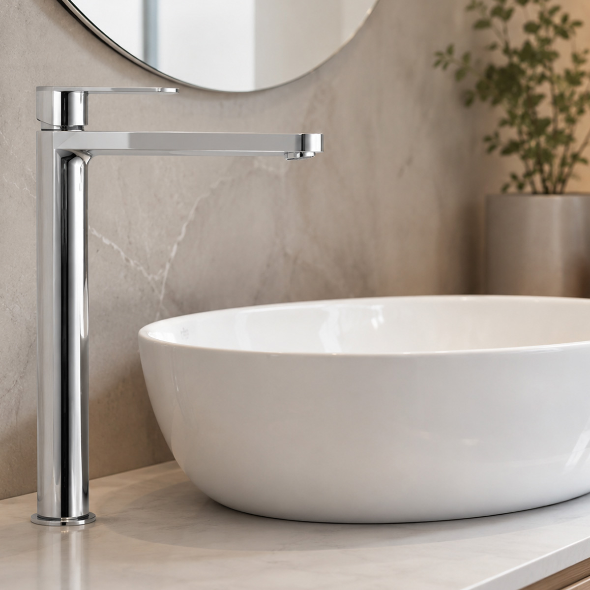 L.H SANITARY FLOW LINE TALL BASIN MIXER TAP 752B1 CHROME - Image 3