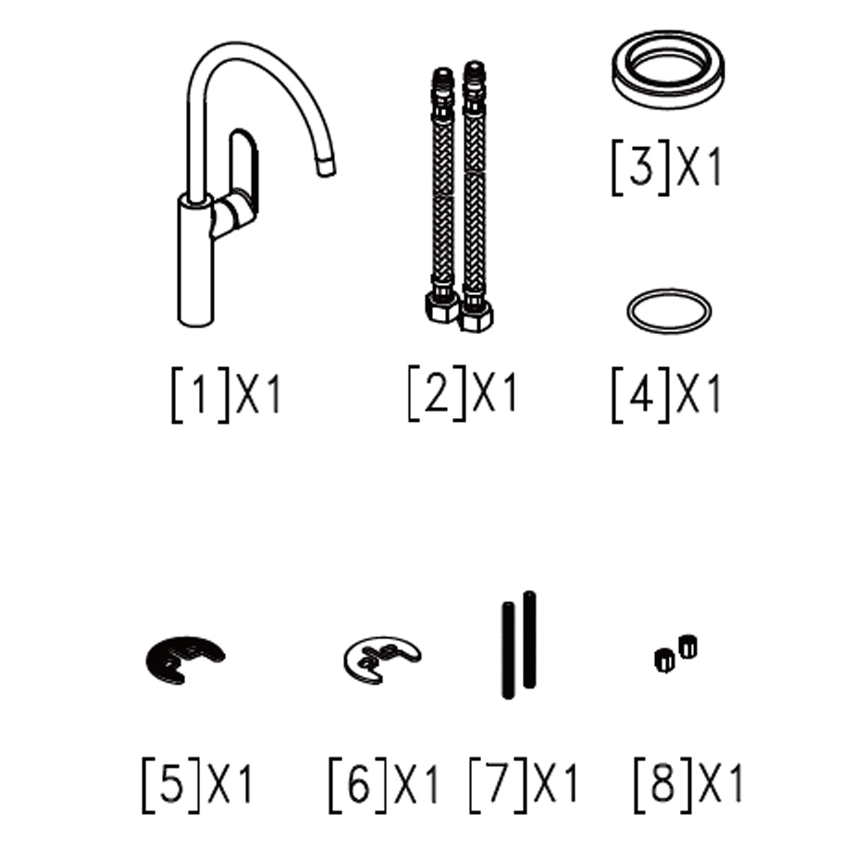 L.H SANITARY FLOW LINE KITCHEN MIXER TAP 752F-DBL MATT BLACK - Image 4