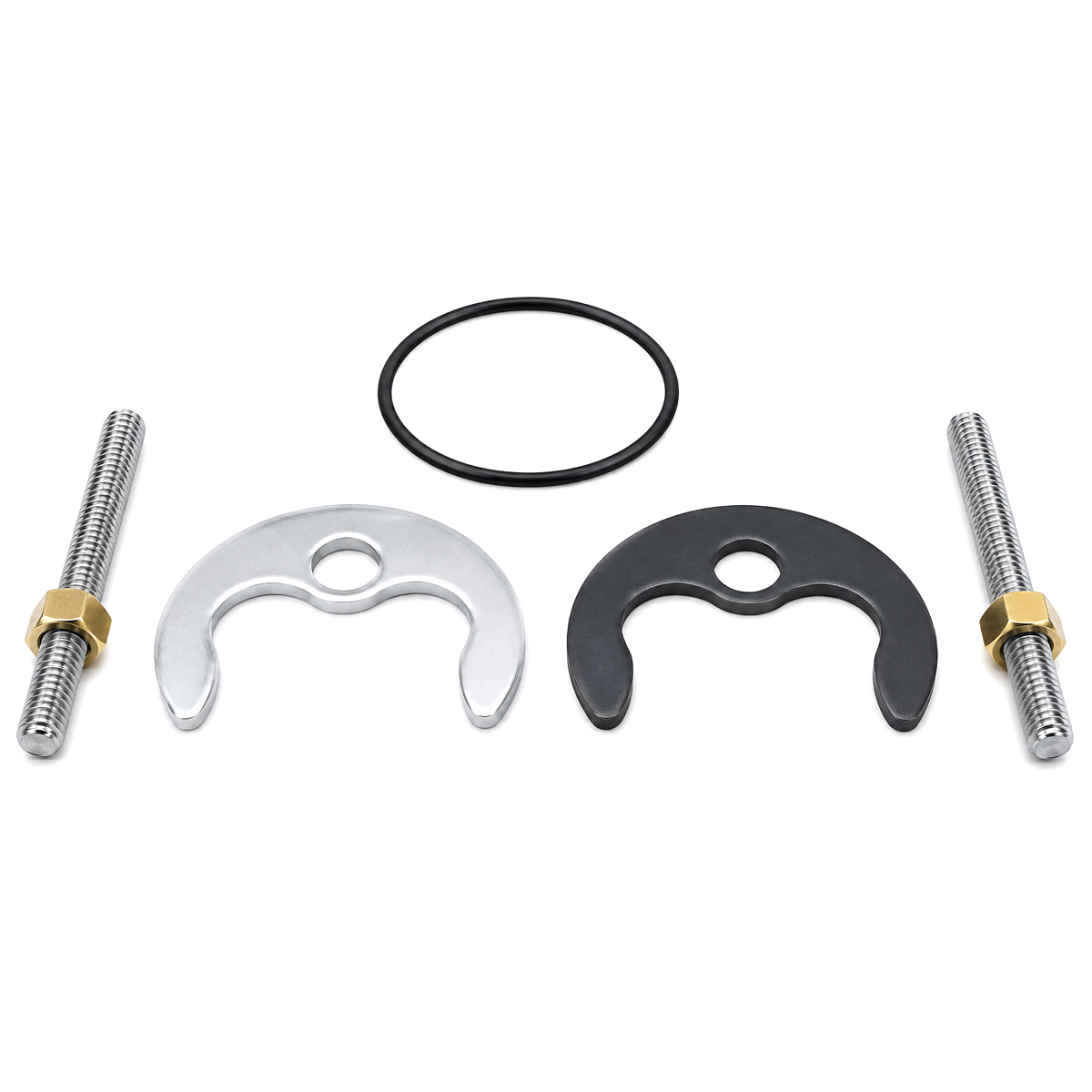 L.H SANITARY INSTALLATION SET WITH STAINLESS STEEL FLANGE AND 7CM PIPE (2 HOLES)