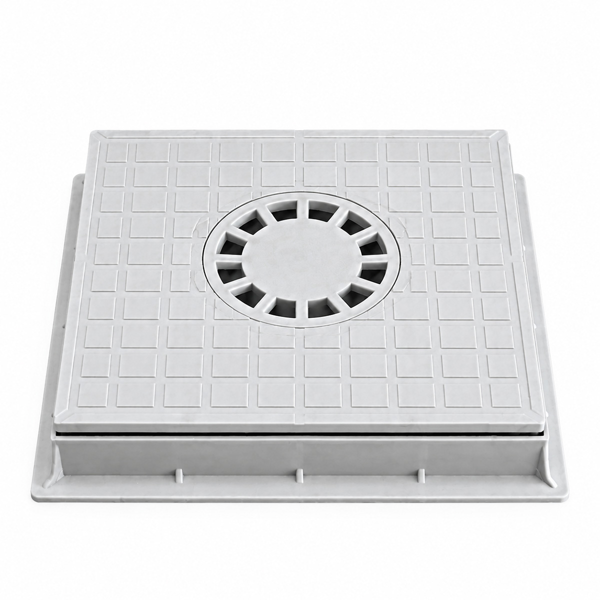 DRAIN CHANNEL COVER WITH CENTRAL SIPHON