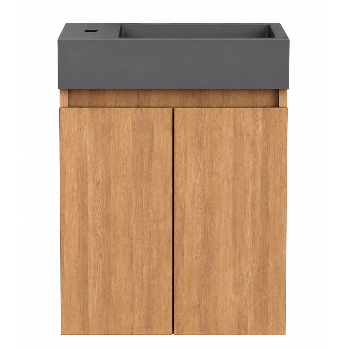 INTER CERAMIC WOOD-EFFECT BATHROOM VANITY UNIT BASIN 60X42X25CM